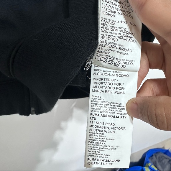 Puma T7 Unisex Black White Full Zip Track Jacket Size Medium - Picture 11 of 11